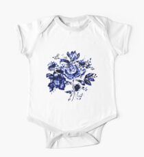 flowers Pen drawing One Piece - Short Sleeve