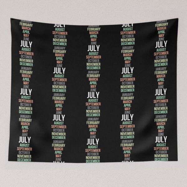 Item preview, Names of Calendar Months July designed and sold by Digital Lama Creations.