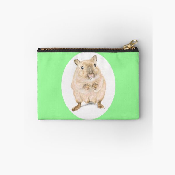 Item preview, Hamster, coloured pencil drawing (green background) designed and sold by SandraWarmerdam.