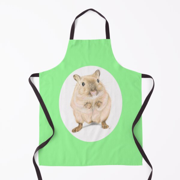 Item preview, Hamster, coloured pencil drawing (green background) designed and sold by SandraWarmerdam.