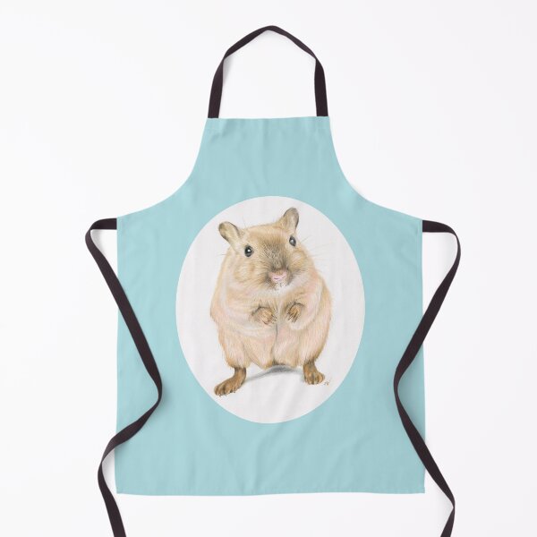 Item preview, Hamster, coloured pencil drawing (blue background) designed and sold by SandraWarmerdam.
