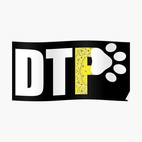 Hinunter zu Pup-Yellow Taschentuch Poster