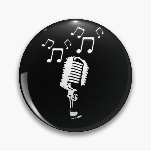 Item preview, Old School Music Microphone and Music Notes - Music Therapy designed and sold by RedSparkle.