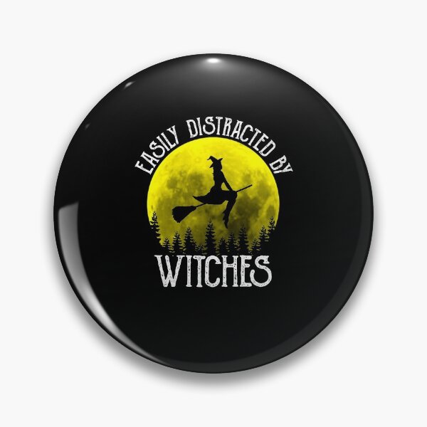 Item preview, Easily Distracted By Witches - Halloween Stick Witch Moon designed and sold by glynismalcolm.