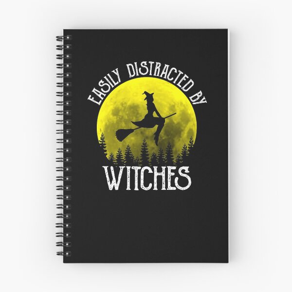 Item preview, Easily Distracted By Witches - Halloween Stick Witch Moon designed and sold by glynismalcolm.