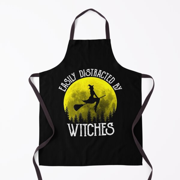 Item preview, Easily Distracted By Witches - Halloween Stick Witch Moon designed and sold by glynismalcolm.