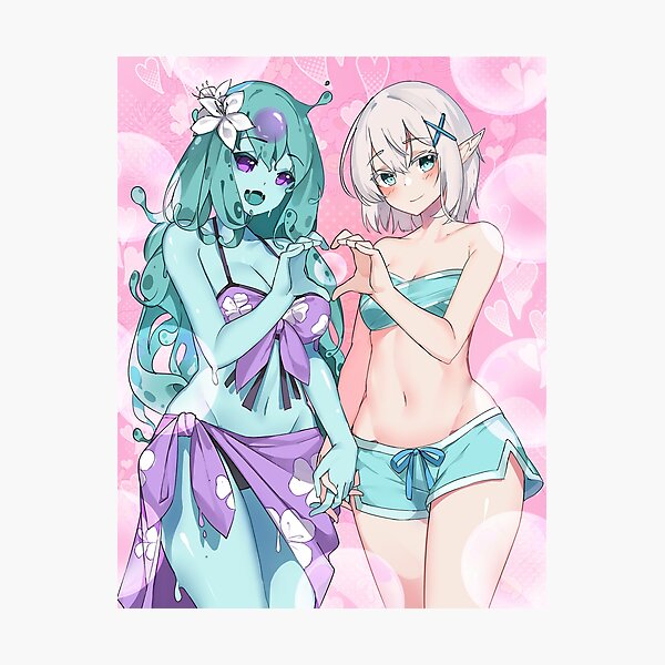 Item preview, Slime Girl and Elf Girl designed and sold by cithrel.