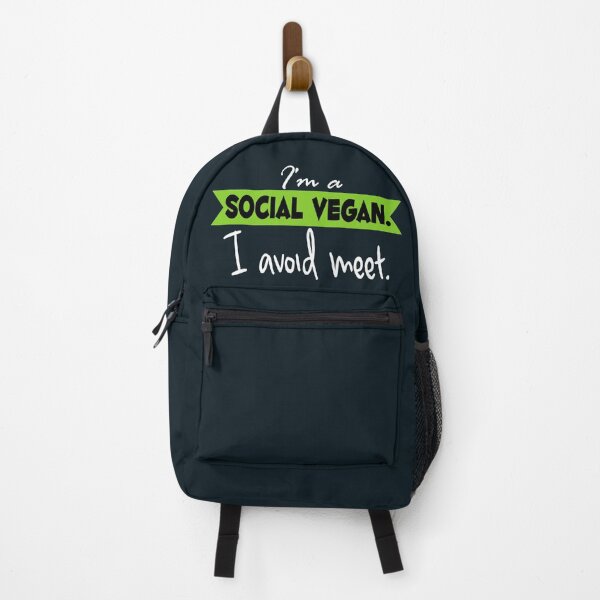 Item preview, I'm a social vegan. I avoid meet. - Funny designed and sold by Programmer's  Life and Humor.