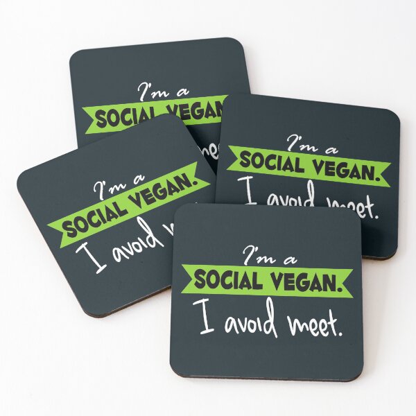 Item preview, I'm a social vegan. I avoid meet. - Funny designed and sold by Programmer's  Life and Humor.