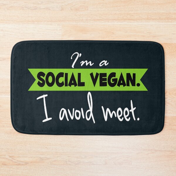 Item preview, I'm a social vegan. I avoid meet. - Funny designed and sold by Programmer's  Life and Humor.