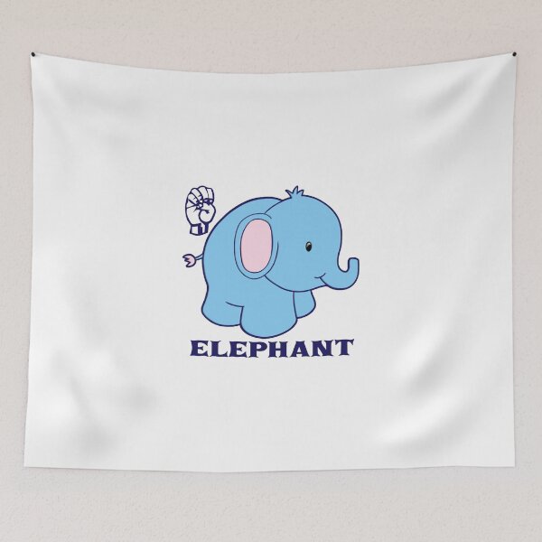 Item preview, E is for Elephant - ASL designed and sold by monarchgraphics.