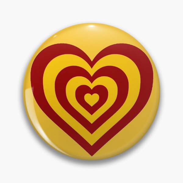 Item preview, Gold and Cardinal - Powerpuff Girls Retro Heart designed and sold by Liyanna Baloca.