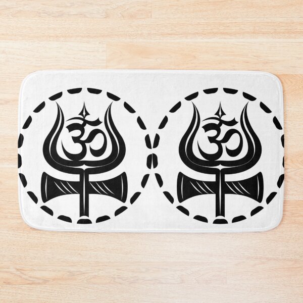 Item preview, Black shiv trishul with ohm designed and sold by CifrhFletchet.
