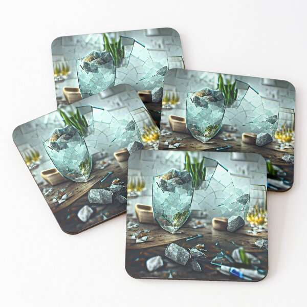 Item preview, Glass Broken by AI designed and sold by OneStrokeBrush.