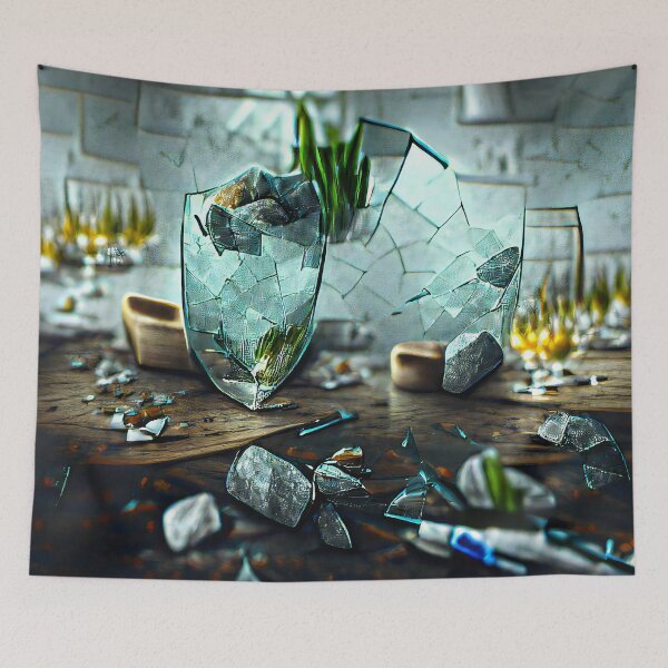 Item preview, Glass Broken by AI designed and sold by OneStrokeBrush.