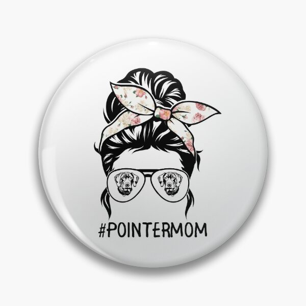 Item preview, German Shorthaired Pointer mom messy bun hair glasses designed and sold by glynismalcolm.