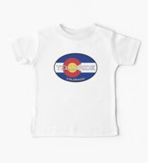 Telluride Colorado! Staatsflaggen-Design! Baby T-Shirt