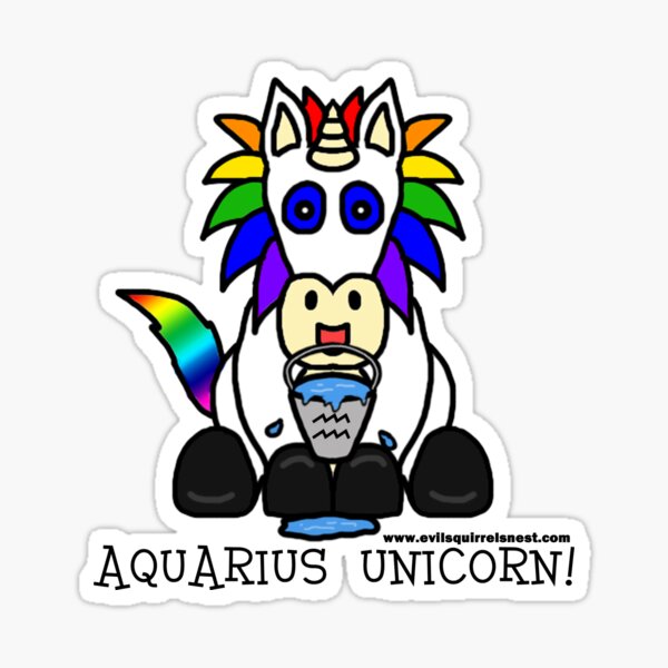 Aquarius Unicorn Sticker