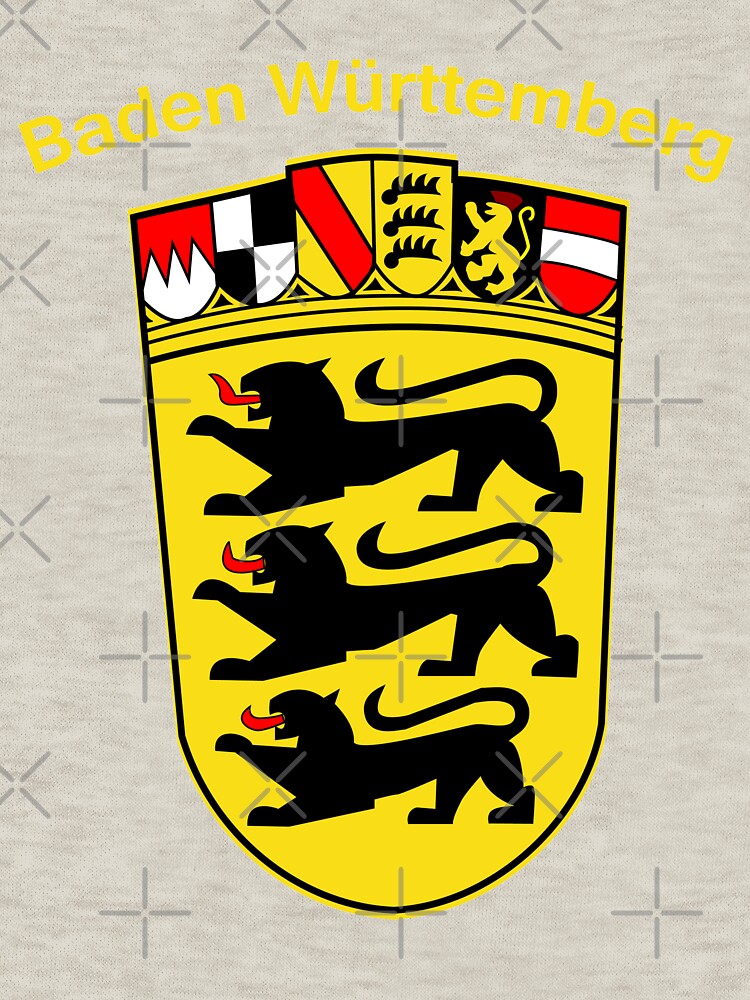 Baden Wurttemberg Coat Of Arms Pullover Hoodie By Lolotees Redbubble   Raf,750x1000,075,t,oatmeal Heather.u2 