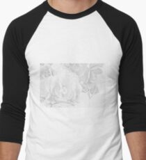 Begonias On Tray - Monochrome Men's Baseball ¾ T-Shirt