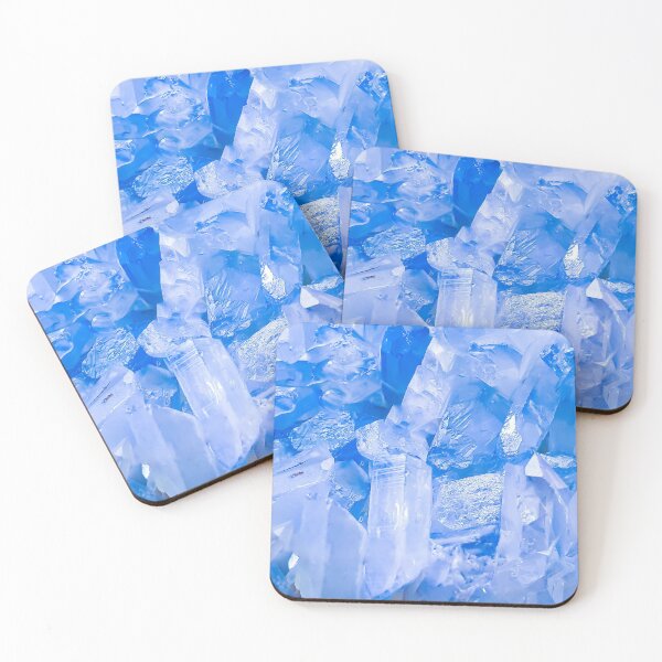 Item preview, Deep Blue Aura quartz points. Natural crystal photography. designed and sold by empowercrystals.