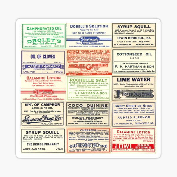 Apothecary Stickers & Medicine Cabinet Labels , Pharmacy Bottle