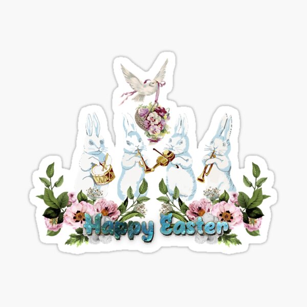 Item preview, Funny easter bunny playing music  designed and sold by anaCryder.