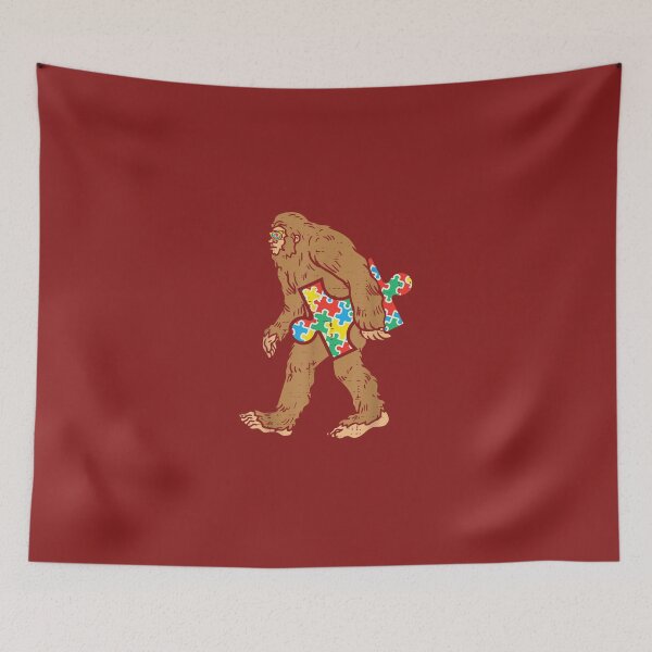 Item preview, Bigfoot Sasquatch Carrying Puzzle Autism Awareness Men Boys designed and sold by Calan6Javer.