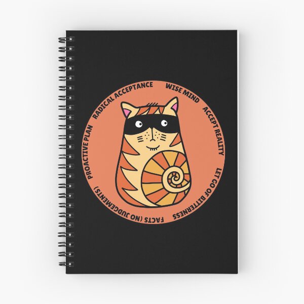 Item preview, Wise Mind Wise Cat reminder for Distress Tolerance DBT skills practice: Radical Acceptance. designed and sold by Orianah.