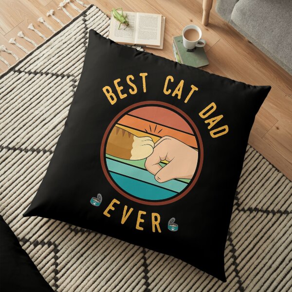 Best Cat Dad Ever - Ginger Cat Edition Floor Pillow