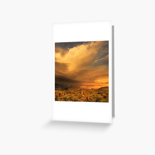 Sunrise stormfront, Tibooburra Greeting Card
