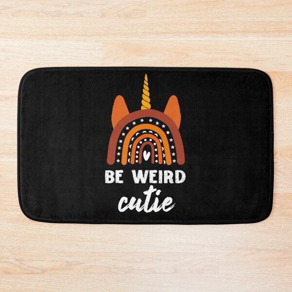 Item preview, Be weird cutie boho rainbow unicorn designed and sold by Tanya Mihe.