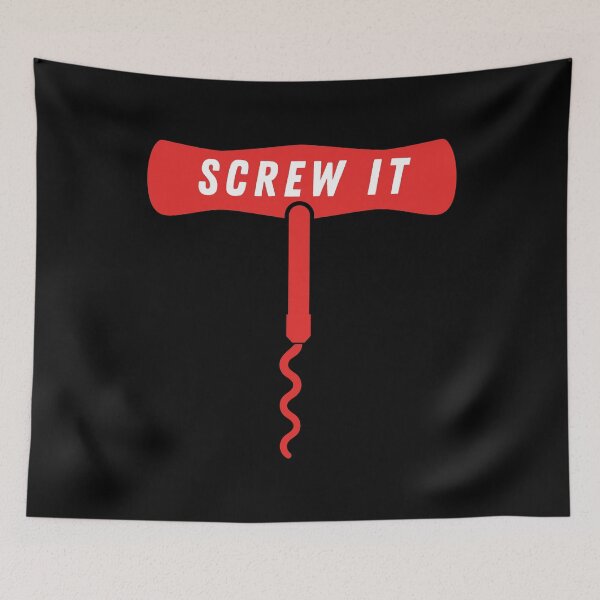 Item preview, Screw it - with a corkscrew, funny print for wine lovers  designed and sold by yennyz.