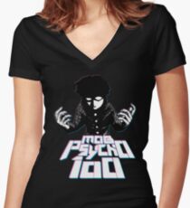 Mob Psycho 100 Women's Fitted V-Neck T-Shirt
