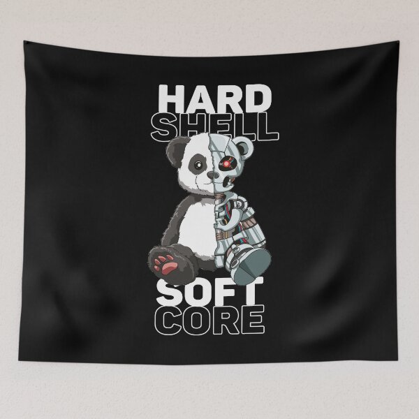 Item preview, Cute Panda Bear Scary Robot Cybernetic Animal Lover designed and sold by melomedia.