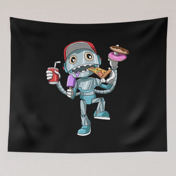 Item preview, Kids Birthday Funny Robot Unhealthy Food Bday Party designed and sold by melomedia.