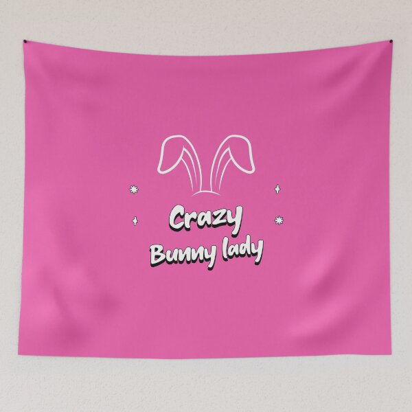 Item preview, crazy bunny lady for rabbit lovers designed and sold by helkav.