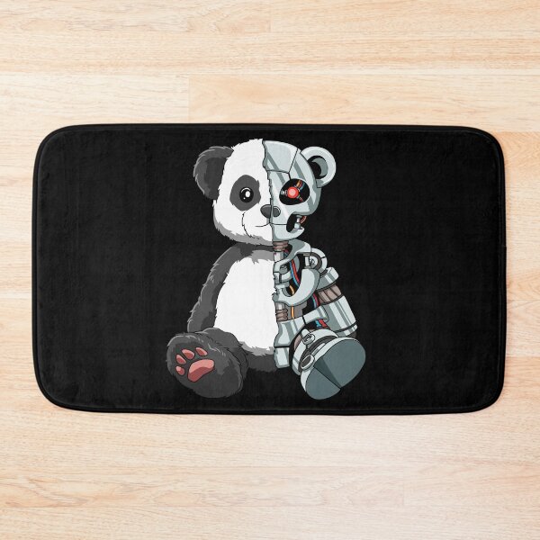 Item preview, Cute Panda Bear Scary Robot Cybernetic Animal Lover designed and sold by melomedia.