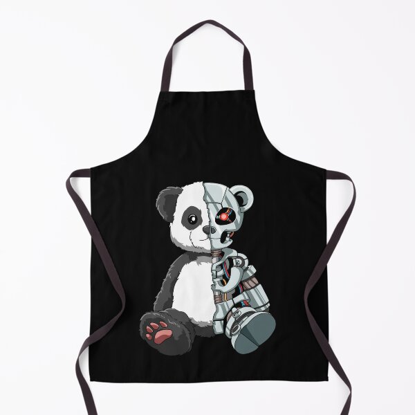 Item preview, Cute Panda Bear Scary Robot Cybernetic Animal Lover designed and sold by melomedia.