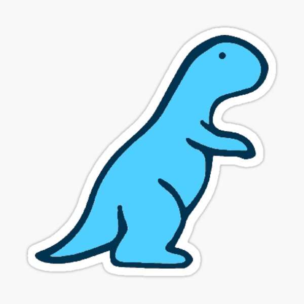 Blue Dino Sticker – Doodlecorn