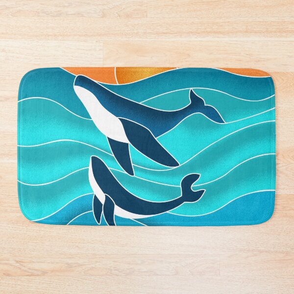 Item preview, Humpback Whale Family, whale, sealover, sunsire on sea, sun and sea, whale in ocean. designed and sold by creativitygood.