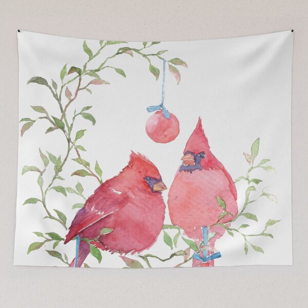 Item preview, Christmas Red Bird Cardinal | Watercolor Hand Paint designed and sold by Leiratorii.