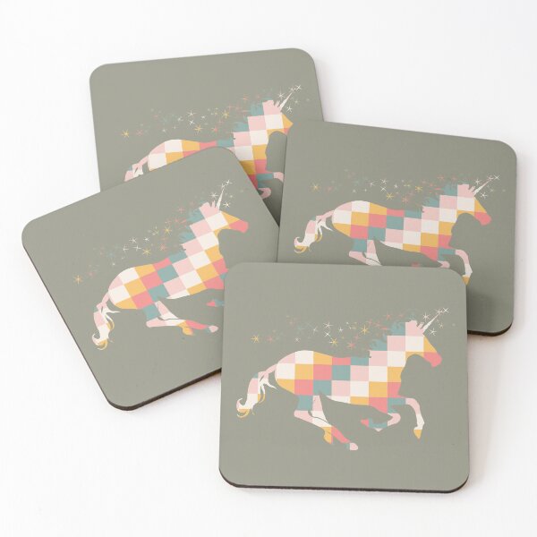 Item preview, Square Geometric Pastel Unicorn designed and sold by DAFIN.
