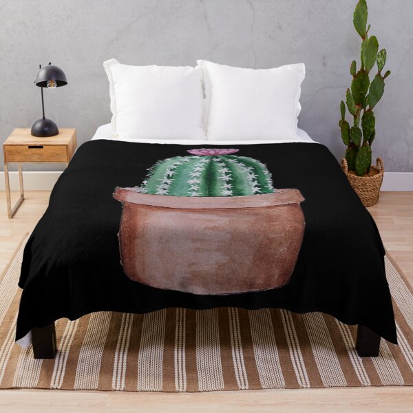 Item preview, small cacti succulent in a pot (Black Background) designed and sold by -Lily-Anne-.