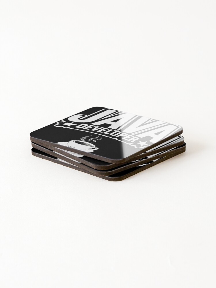 Thumbnail 4 of 5, Coasters (Set of 4), Java Developer Coffee Coffee designed and sold by MarcelSantos.