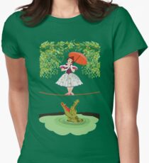Camiseta entallada para mujer Lindo halloween La niña cocodrilo Circo mortal