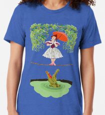 Nettes Halloween Das Krokodilmädchen Tödlicher Zirkus Vintage T-Shirt