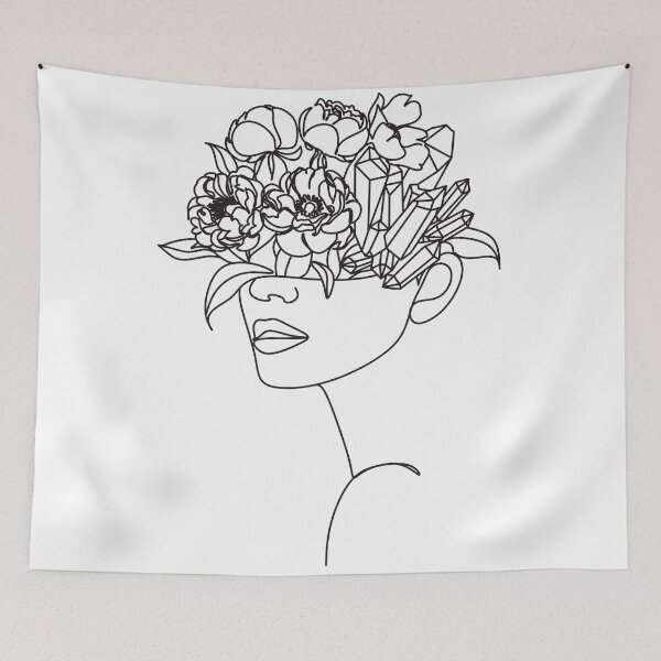 Item preview, Naturaleza abstracta brotando de una cara designed and sold by Rakos-Merch.