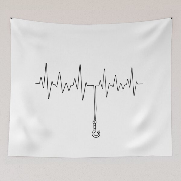 Item preview, Fishing Hook Heartbeat T-shirt designed and sold by choceclairs.
