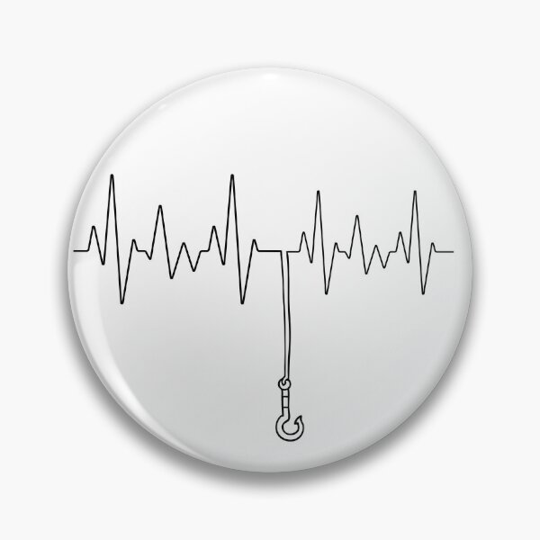 Item preview, Fishing Hook Heartbeat T-shirt designed and sold by choceclairs.